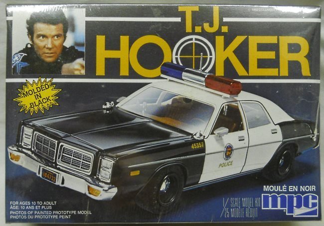 MPC 1/25 TJ Hooker Police Car  - (T.J Hooker TV Show), Q-10676 plastic model kit